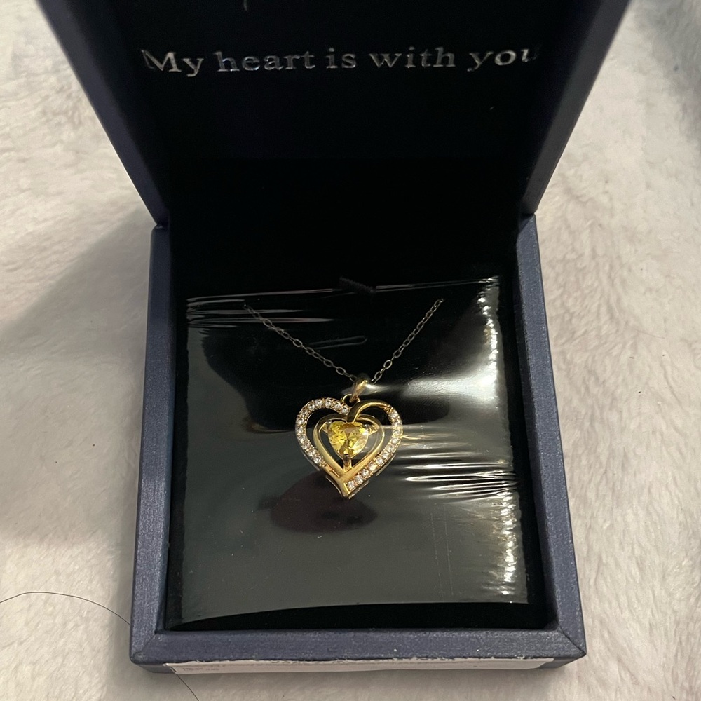 bellstar Heart Pendant Birthstone Necklaces